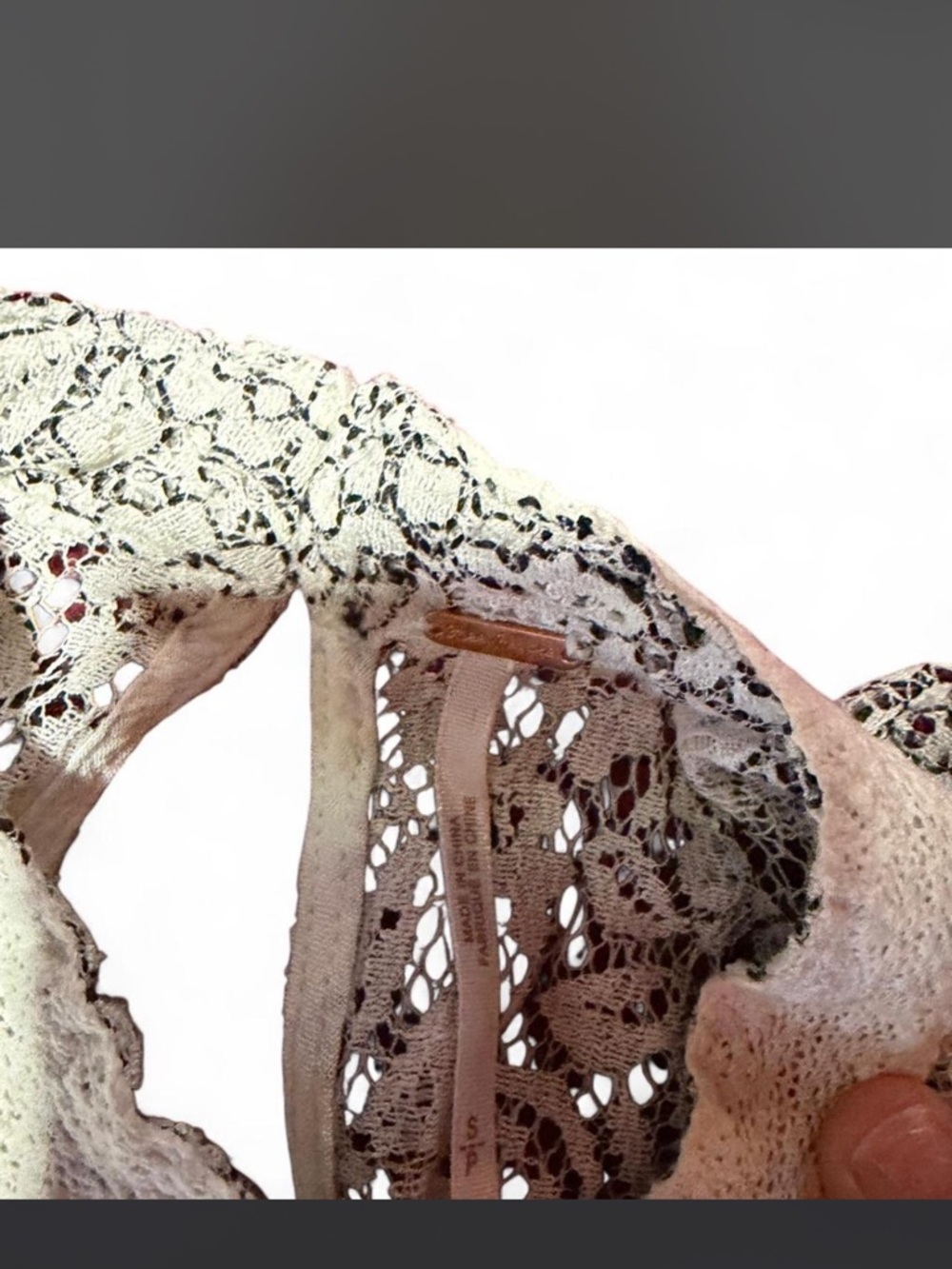 Free People Tell Tale Heart Lace Tunic Dress Cream Boho Sleeveless XS NWOT - Picture 3 of 3